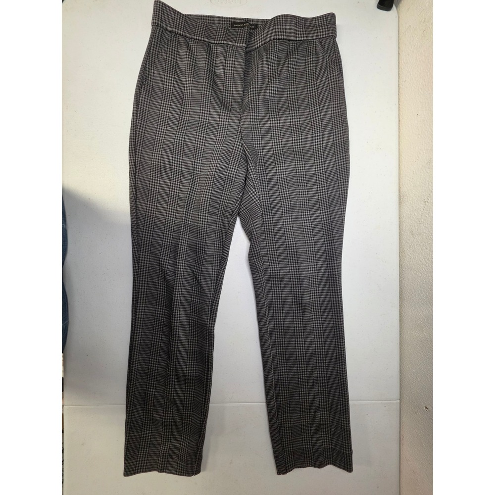 Banana Republic Womens Grey Glen Plaid Ankle Trousers Size 8 Business Pants